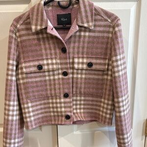 Rails Pink and Cream Plaid Blazer